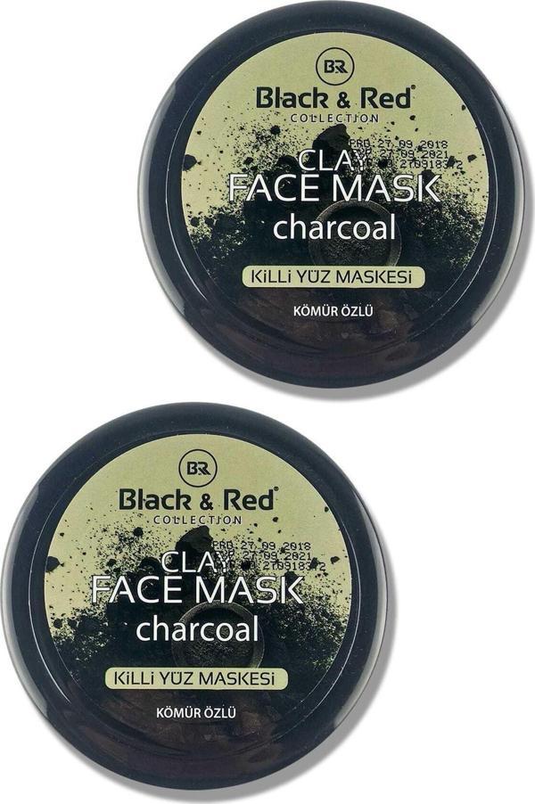 Black & Red Killi Yüz Maskesi [Kömür Özlü] 400 Gr - 2'Li Set - Image 1