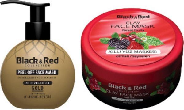 Black & Red Siyah Nokta Karşı Soyulabilir Gold Yüz Maskesi 250 Ml Ve Killi Yüz Maskesi 400Gr - Image 1
