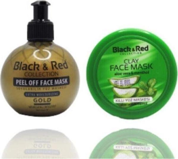 Black & Red Soyulabilir Gold & Aloe Vera Yüz Maskesi - Image 1