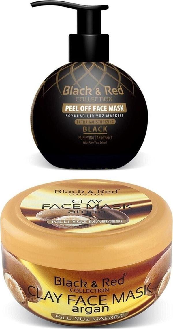 Black & Red Soyulabilir Siyah Nokta Temizleyici Maske + Killi Yüz Maskesi - Cilt Temizleme Seti - Image 1