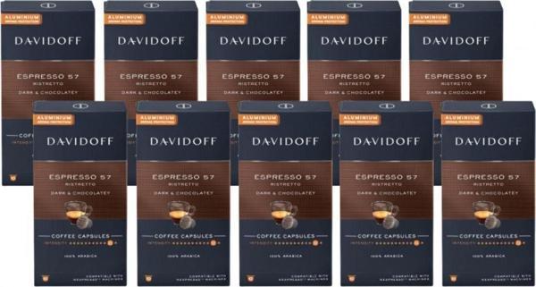 Davidoff Espresso 57 Rıstretto Dark&Chocolatey Aluminium Kapsül Kahve (100 Adet) (Nespresso Uyumlu) - Image 1