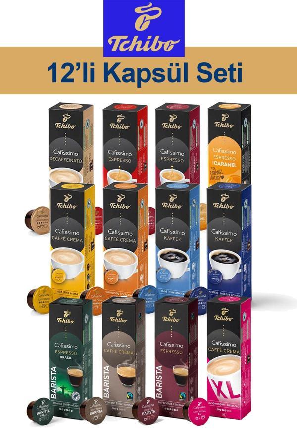 Tchibo 12'Li Kapsül Kahve Seti Xl Decaffe Espresso Caffe Crema Sadece Tchibo Kahve Makineleri İle Uyumludur - Image 1