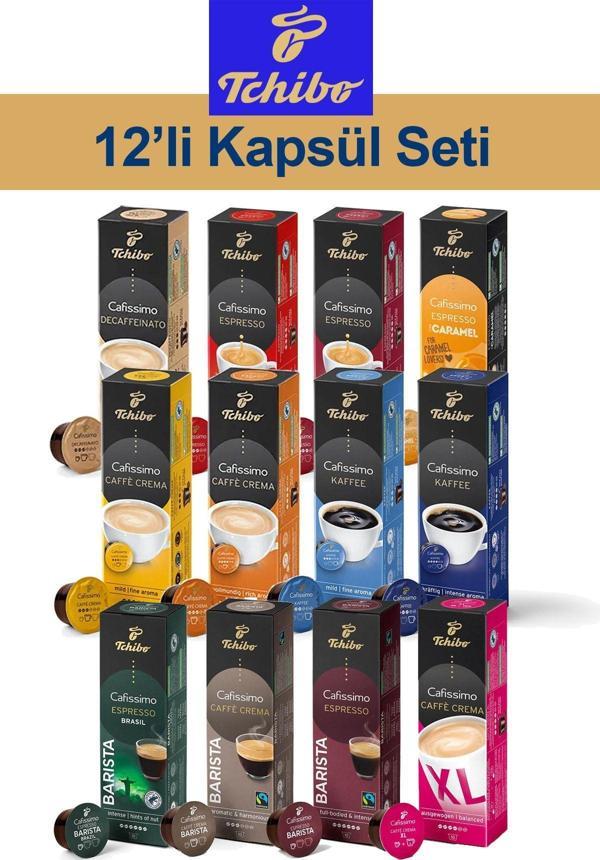 Tchibo 12'Li Kapsül Kahve Seti Xl Decaffe Espresso Caffe Crema Sadece Tchibo Kahve Makineleri İle Uyumludur - Image 1