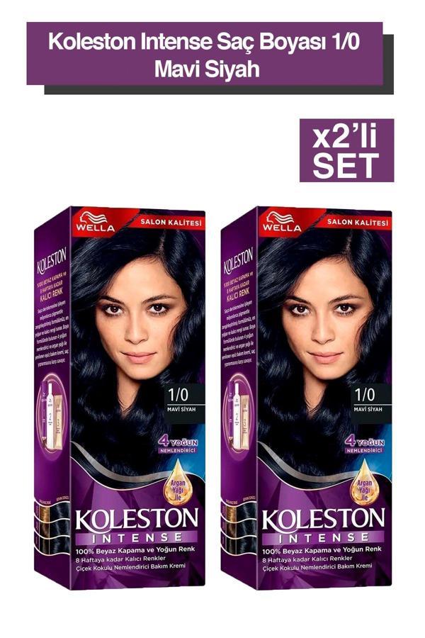 Wella Koleston Intense Saç Boyası 1/0 Mavi Siyah 2X - Image 1