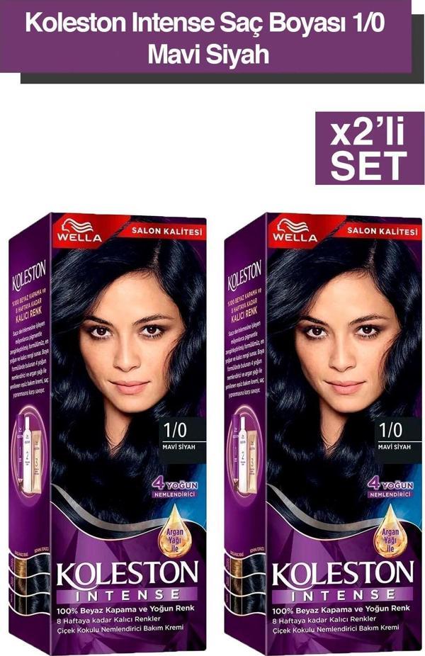 Wella Koleston Intense Saç Boyası 1/0 Mavi Siyah 2X - Image 1