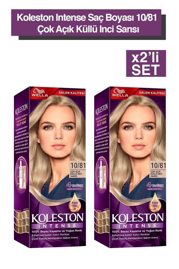 Wella Koleston Intense Saç Boyası 10/81 Çok Açık Küllü İnci Sarısı 2X - Image 1