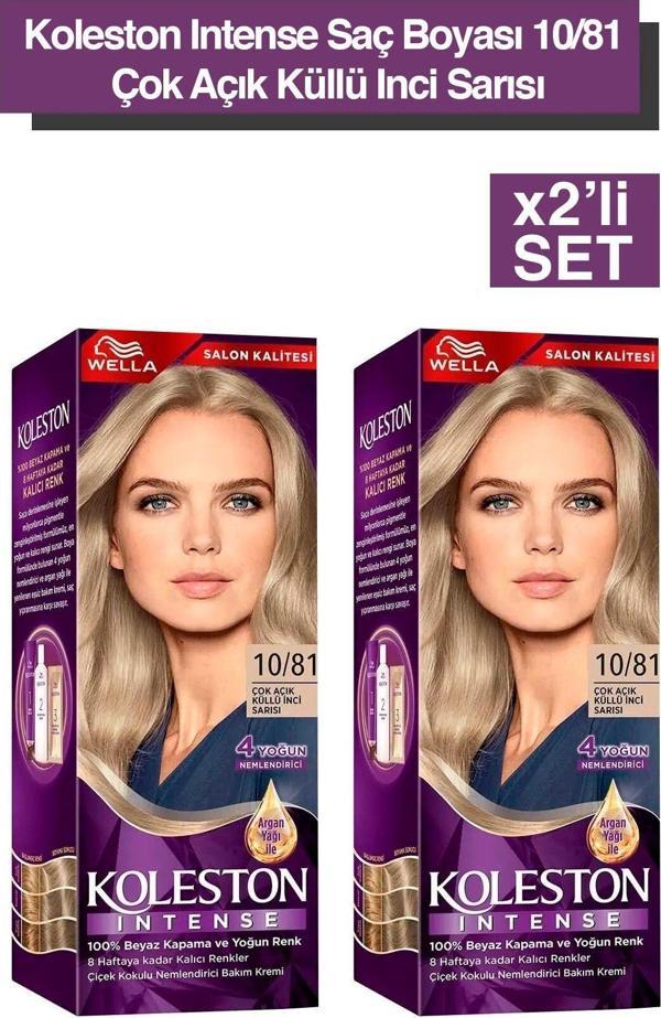 Wella Koleston Intense Saç Boyası 10/81 Çok Açık Küllü İnci Sarısı 2X - Image 1
