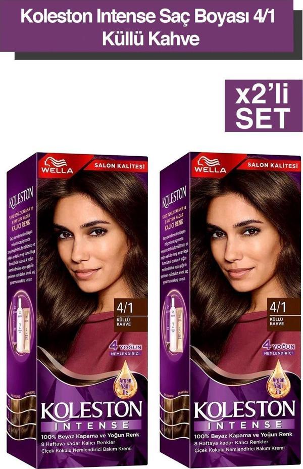 Wella Koleston Intense Saç Boyası 4/1 Küllü Kahve 2X - Image 1
