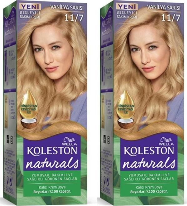 Wella Koleston Naturals Saç Boyası 11/7 Vanilya Sarısı 2 Adet - Image 1
