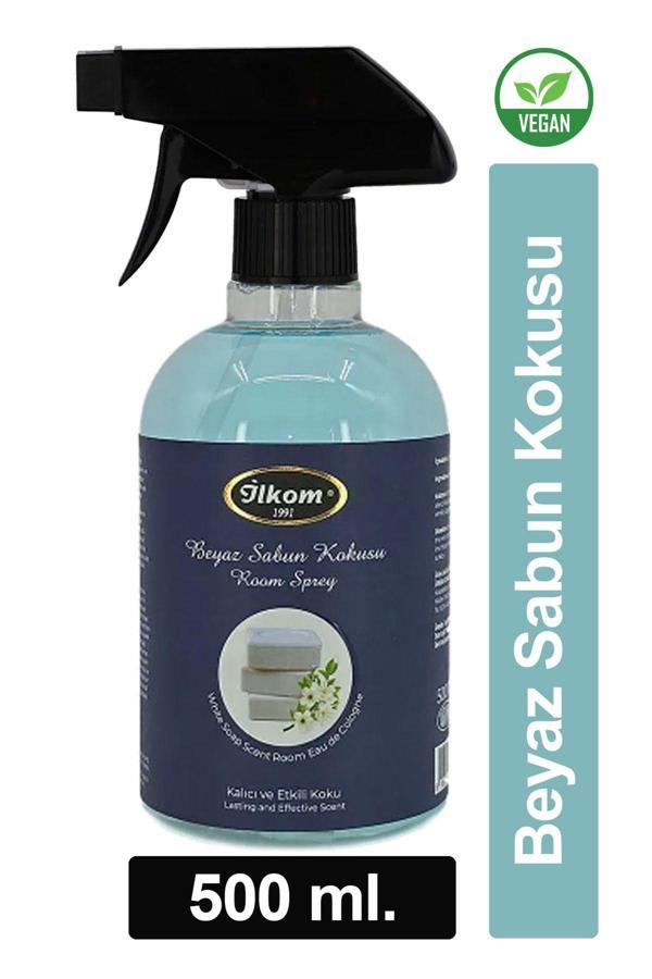 İlkom Beyaz Sabun Kokulu Premium Spreyli Oda Kokusu 500 Ml. | White Soap - Image 1