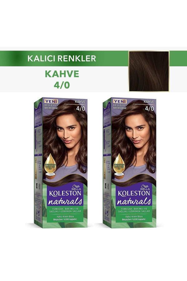 Wella Koleston Naturals Saç Boyası 4/0 Kahve X 2 Adet - Image 1