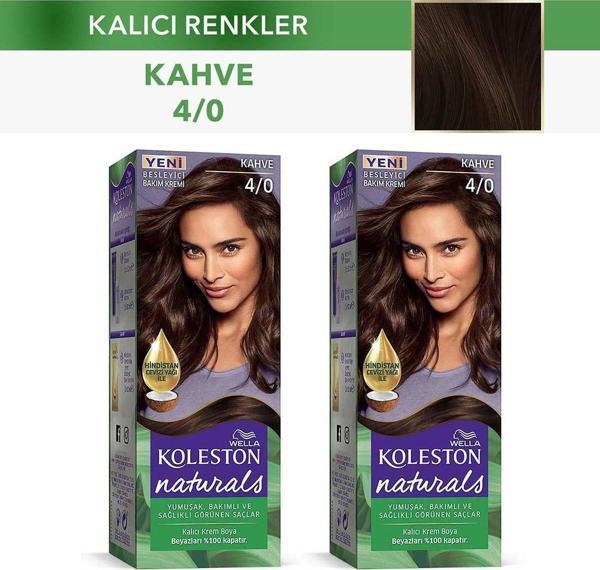 Wella Koleston Naturals Saç Boyası 4/0 Kahve X 2 Adet - Image 1