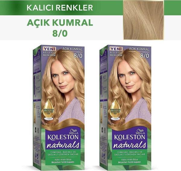 Wella Koleston Naturals Saç Boyası 8/0 Açık Kumral X 2 Adet - Image 1