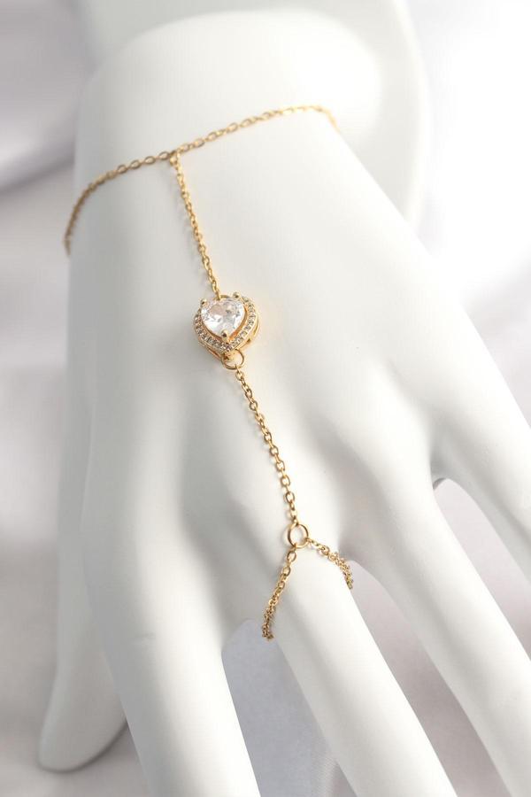 316L Çelik Gold Renk Kalp Model Şahmeran - Image 1