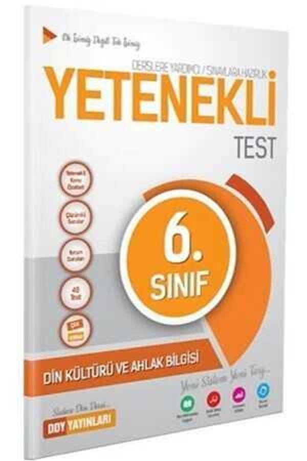 Ddy Yayınları 6. Sınıf Din Kültürü ve Ahlak Bilgisi Yetenekli Test - DDY Yayınları - Image 1