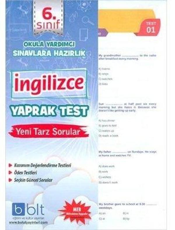 Bulut Eğitim Yayınları  6. Sınıf İngilizce Yaprak Test - Bulut Eğitim ve Kültür Yayınları - Image 1