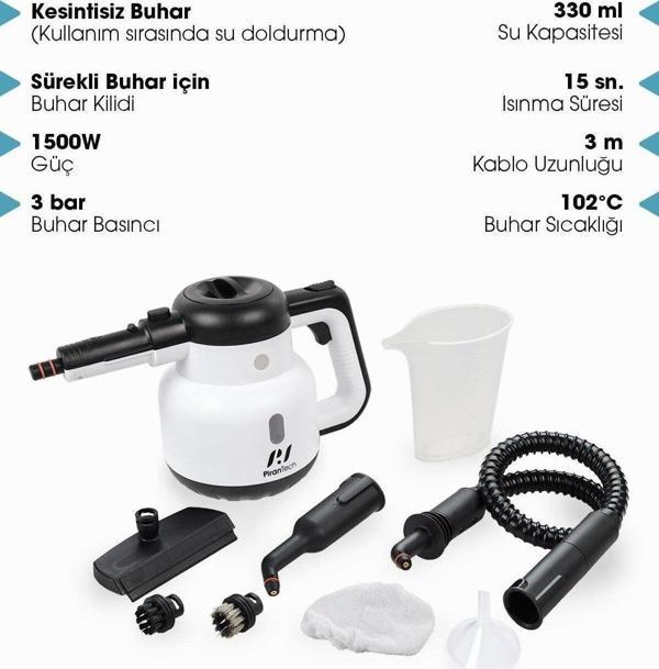 Cb-902 Buharlı Temizleyici 1500w 3 Bar Buharlı Temizlik Makinesi - Image 1