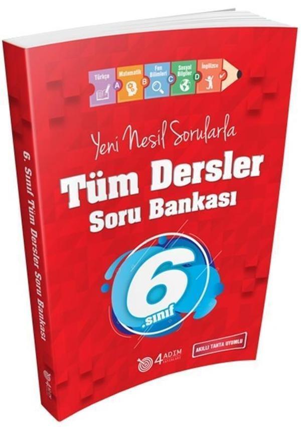 4 Adım Yayınları 6. Sınıf Tüm Dersler Soru Bankası - 4 Adım Yayınları - Image 1