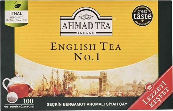 Ahmad Tea English No.1 Tea Demlik Poşet Çay 100'Lü 320 G - Image 1