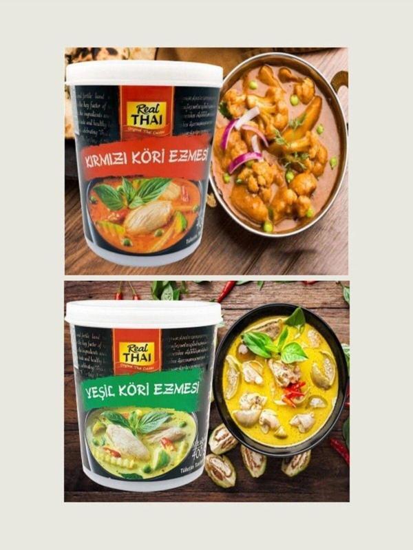 Real Thai Kırmızı Yeşil Köri Sos 400 Gr. - Image 1