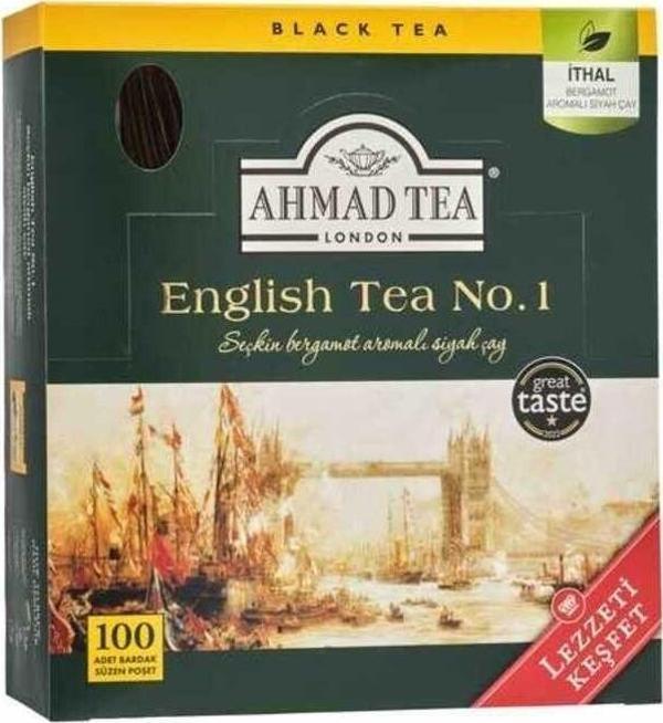 Ahmad Tea English Tea No1 Bardak Poşet Çay 100Lü 200Gr - Image 1