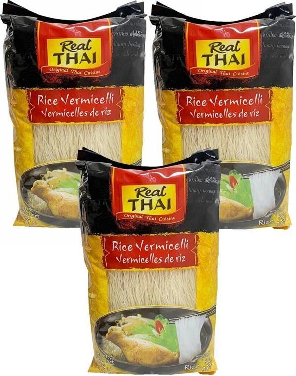Real Thai Pirinç Şehriyesi Rice Vermicelli 375 Gr X3 Adet - Image 1