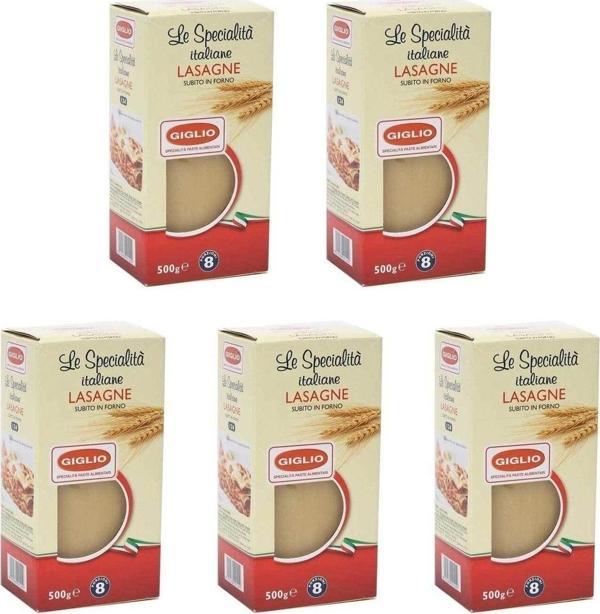 Giglio Lazanya Lasagne Di Semola 500 Gr 5 Adet - Image 1