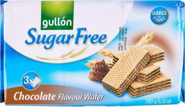 Gullon Şekersiz Kakao Kremalı Gofret 180 G - Image 1