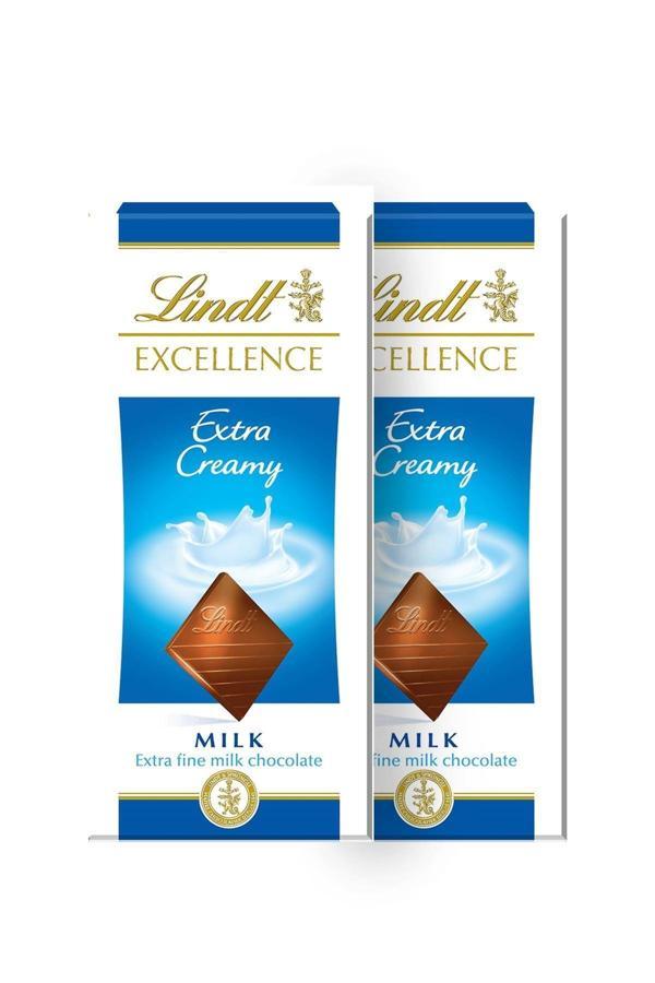 Lindt Excellence Milk Extra Creamy 100 G X 2 - Image 1
