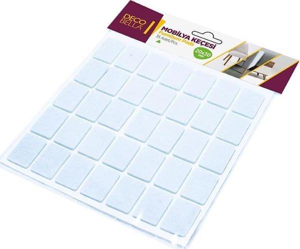 Yapışkanlı Sandalye Koltuk Mobilya Ayak Keçesi 20x30 Mm Dikdörtgen Zemin Koruyucu Keçe - Image 1