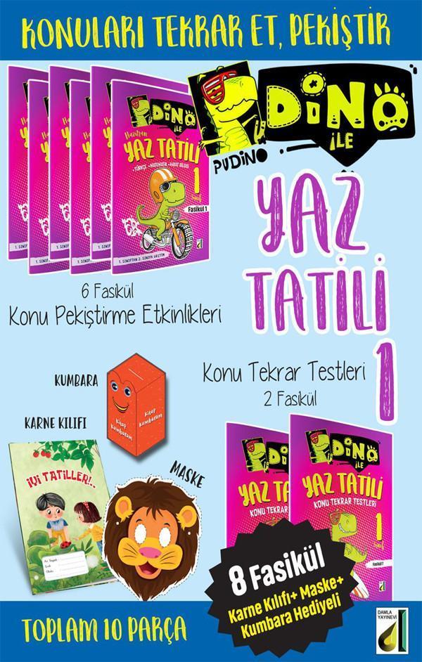 Damla Yayınları 1. Sınıf Dino İle Yaz Tatil Kitabı - Damla Yayınevi - Image 1