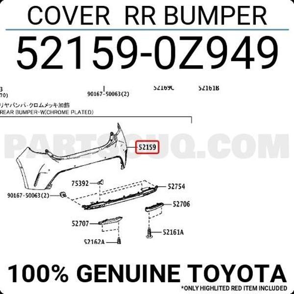 Toyota Corolla- Hb- 2020-2022  Arka Tampon Siyah (Tyg) (Oem No:521590Z949) - Image 1
