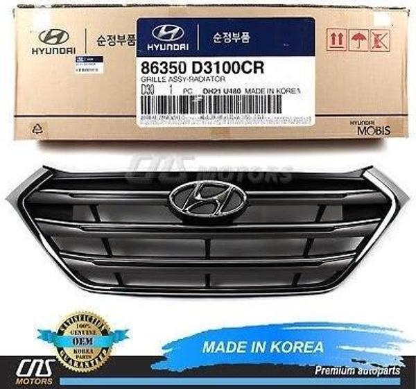 Hyundai Tucson- 2015-2018  Ön Panjur Siyah Nikelaj Çıtalı (Tyg) (Oem No:86350D3100Cr) - Image 1