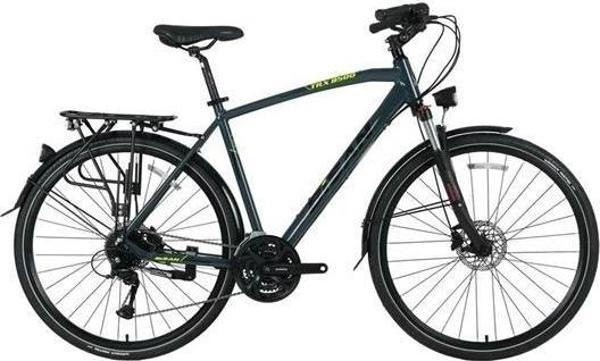 BİSAN TRX 8500 CITY ERKEK ŞEHİR TUR BİSİKLETİ 52CM HD 28 JANT 27 VİTES PARLAK GRİ SARI - Image 1