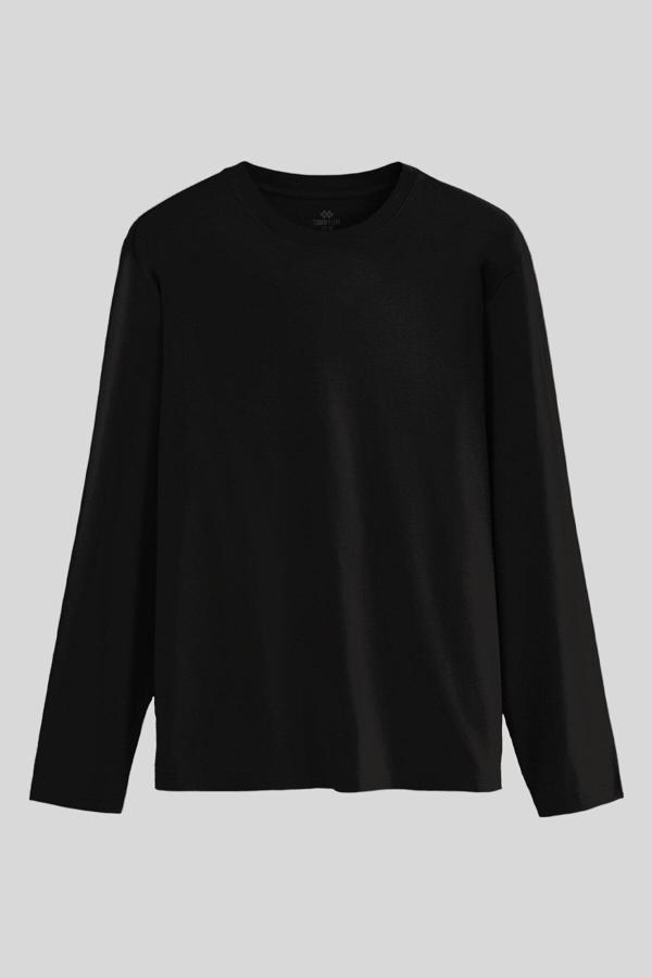 Siyah Standart Fit Basic O Yaka Erkek Sweatshirt - 87997 - Image 1