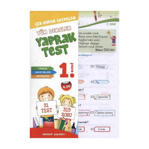Element Yayınları 1. Sınıf Tüm Dersler Yaprak Test - Element Yayınları - Image 1