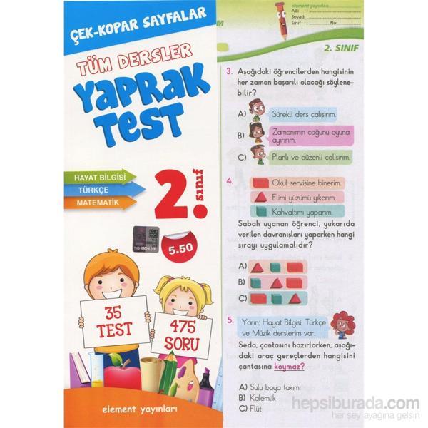 Element Yayınları 2. Sınıf Tüm Dersler Yaprak Test - Element Yayınları - Image 1