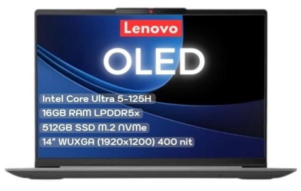 Lenovo Ideapad Slim 5 83DA0078TR Intel Core Ultra 5 125H 16GB 512GB SSD 14" OLED WUXGA FreeDos - Image 1