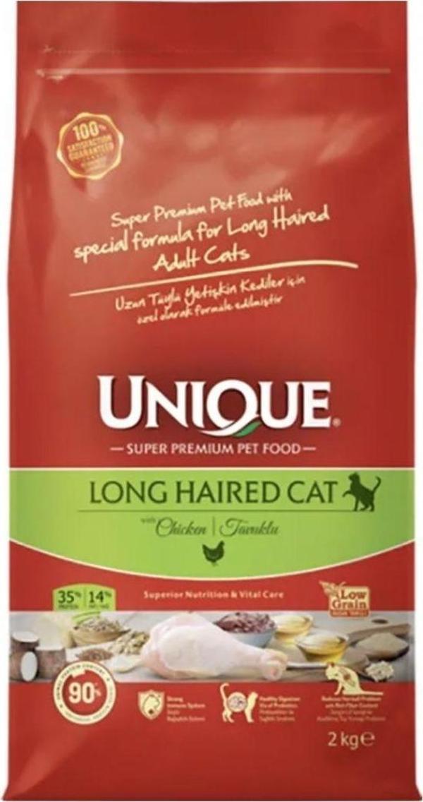 Unique Uzun Tüylü Yetişkin Kedi Maması Tavuklu 2Kg Long Haıred Cat - Image 1