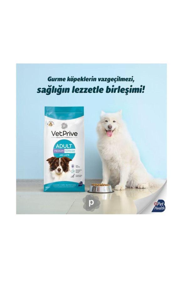 Vet Prive Orta Ve Iri Irk Yetişkin Köpek Maması Kuzu Etli 14 Kg - Image 1
