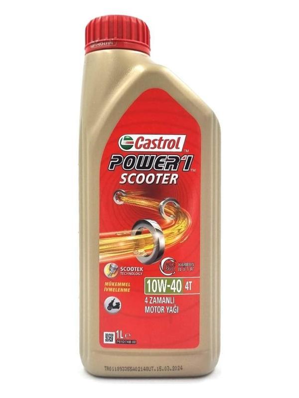 Castrol Power 1 Scooter 10W/40 4T 1 lt Motosiklet Yağı - Image 1