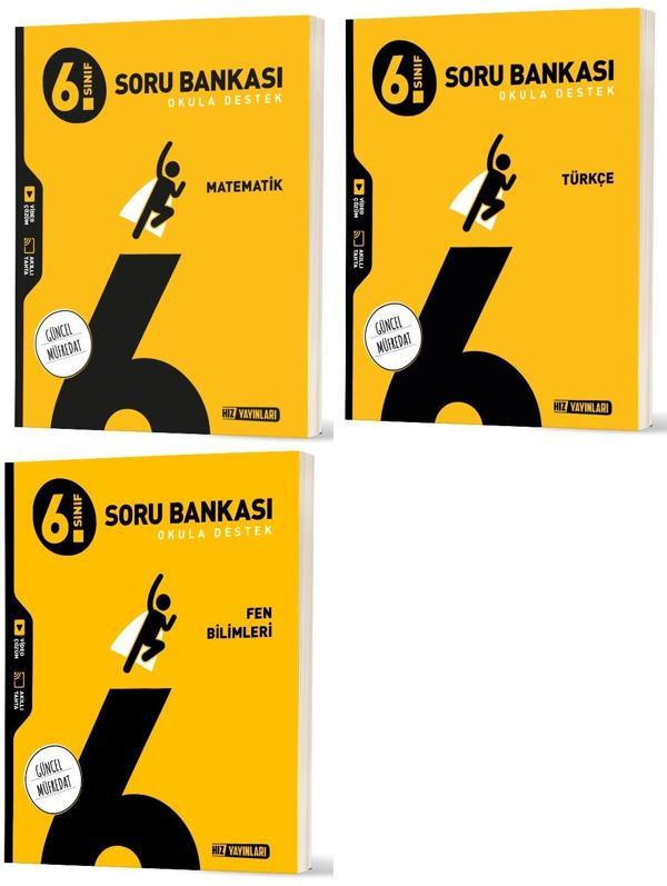 Hız 2026 6. Sınıf Matematik + Türkçe + Fen Soru Bankası Seti 3 Kitap - Hız Yayınları - Image 1