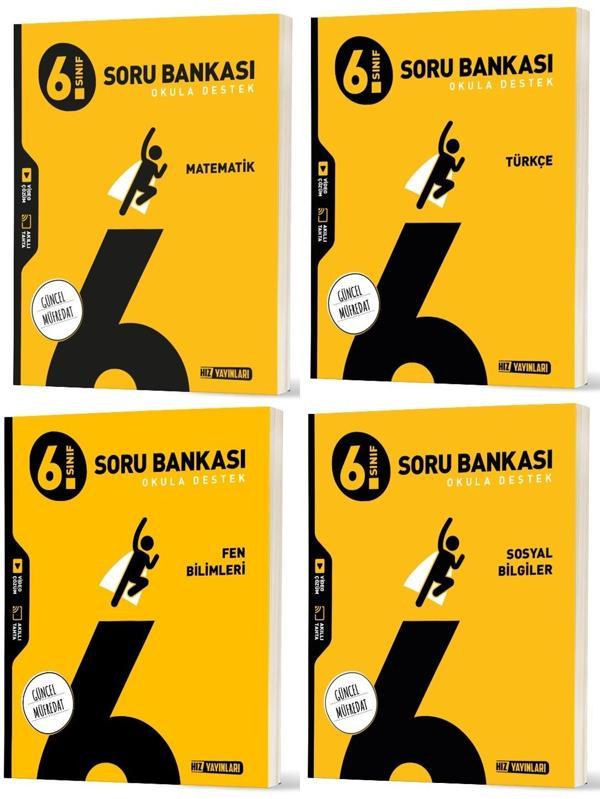 Hız 2026 6. Sınıf Matematik Türkçe Fen Sosyal Soru Bankası Seti 4 Kitap - Hız Yayınları - Image 1