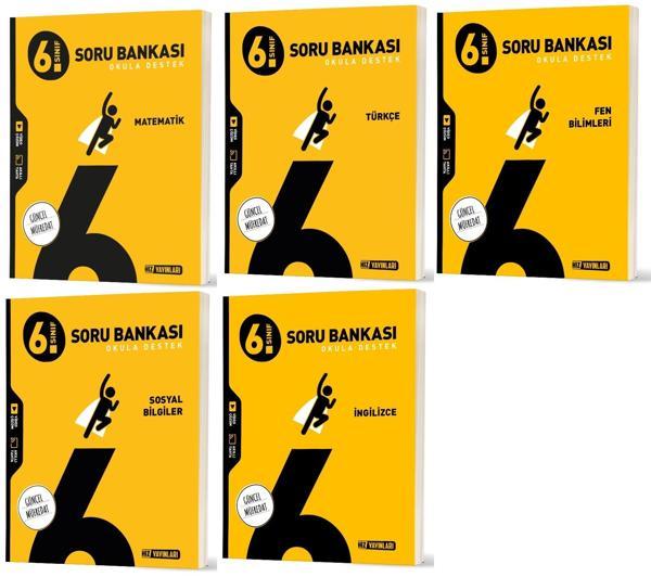 Hız 2026 6. Sınıf Matematik Türkçe Fen Sosyal İngilizce Soru Bankası Seti 5 Kitap - Hız Yayınları - Image 1