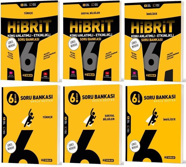 Hız 2026 6. Sınıf Türkçe + Sosyal + İngilizce Soru + Hibrit - Konu Seti 6 Kitap - Hız Yayınları - Image 1
