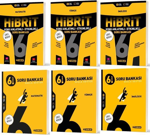 Hız 2026 6. Sınıf Matematik + Türkçe + İngilizce Soru + Hibrit - Konu Seti 6 Kitap - Hız Yayınları - Image 1