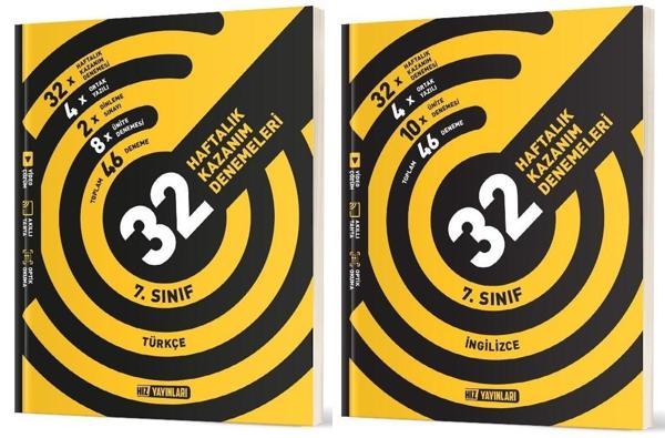 Hız 2025 7. Sınıf Türkçe + İngilizce 36 Haftalık Deneme Seti 2 Kitap - Hız Yayınları - Image 1