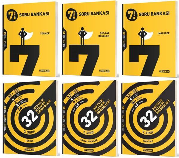 Hız 2025 7. Sınıf Türkçe + Sosyal + İngilizce Soru + 36 Haftalık Deneme Seti 6 Kitap - Hız Yayınları - Image 1
