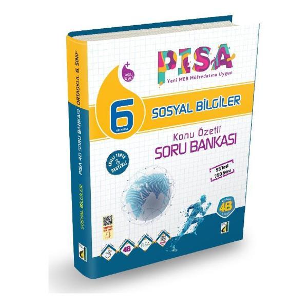 Damla Yayınları 6. Sınıf Akıllı Damla Pisa 4B Sosyal Bilgiler Soru Bankası - Damla Yayınevi - Image 1