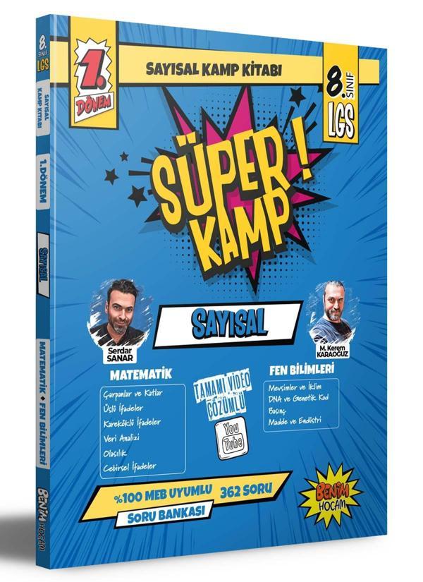 Benim Hocam Yayınları 8. Sınıf 1.Dönem Sayısal Süper Kamp Kamp Kitabı - Benim Hocam Yayınları - Image 1
